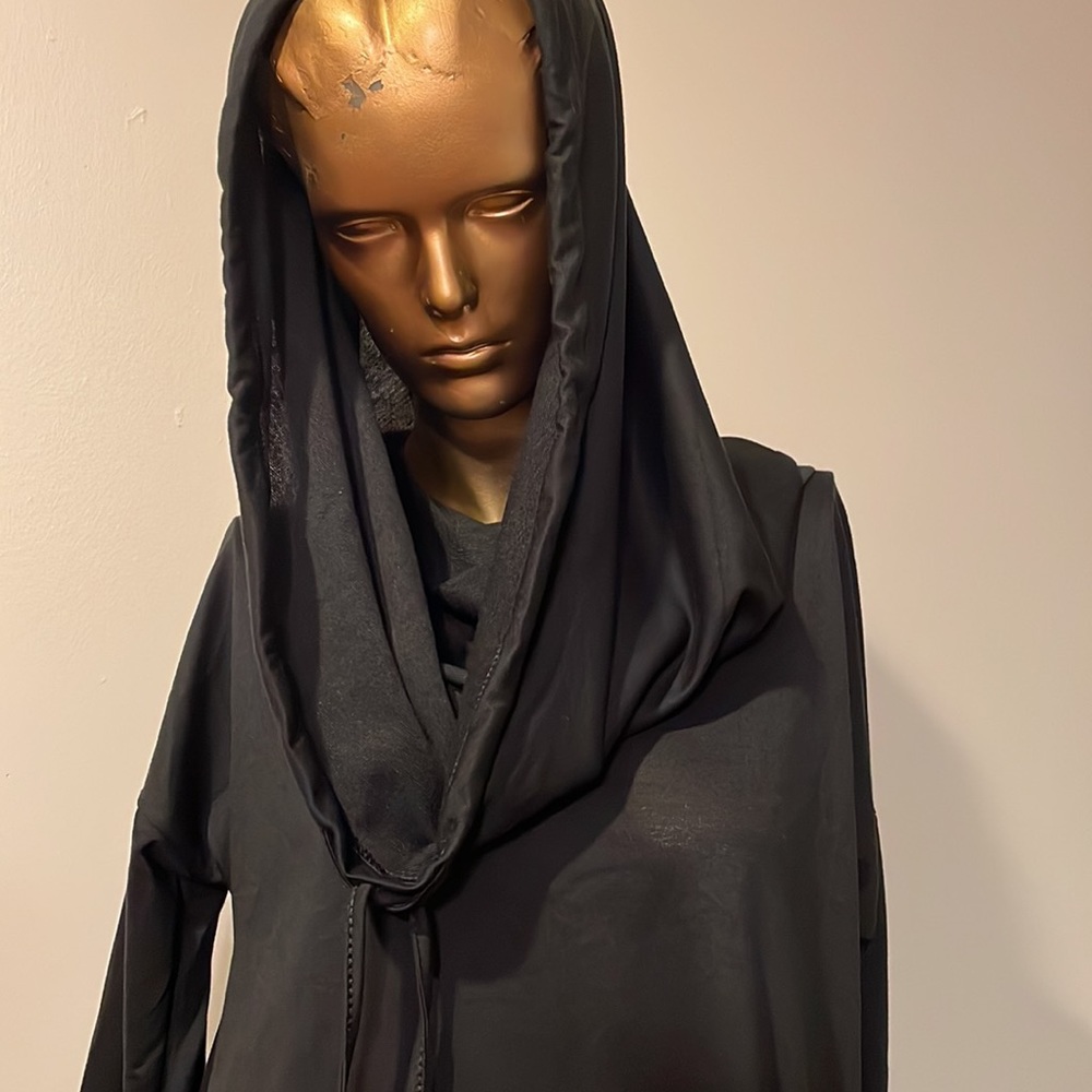 Tunic Hi-low Black Hooded